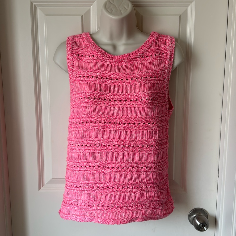 Anthropologie Dolan left coast collection neon pink sweater top size S